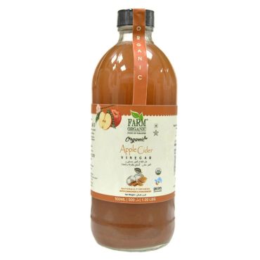 Farm Organic Apple Cider Vinegar Naturally Infused with Cinnamon And Fenugreek 500 ml